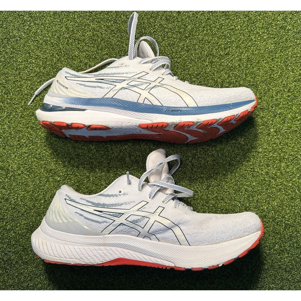 Asics Gel Kayano 29 White Deep Ocean Men’s Size 11 Running Racing Shoe 1011B440